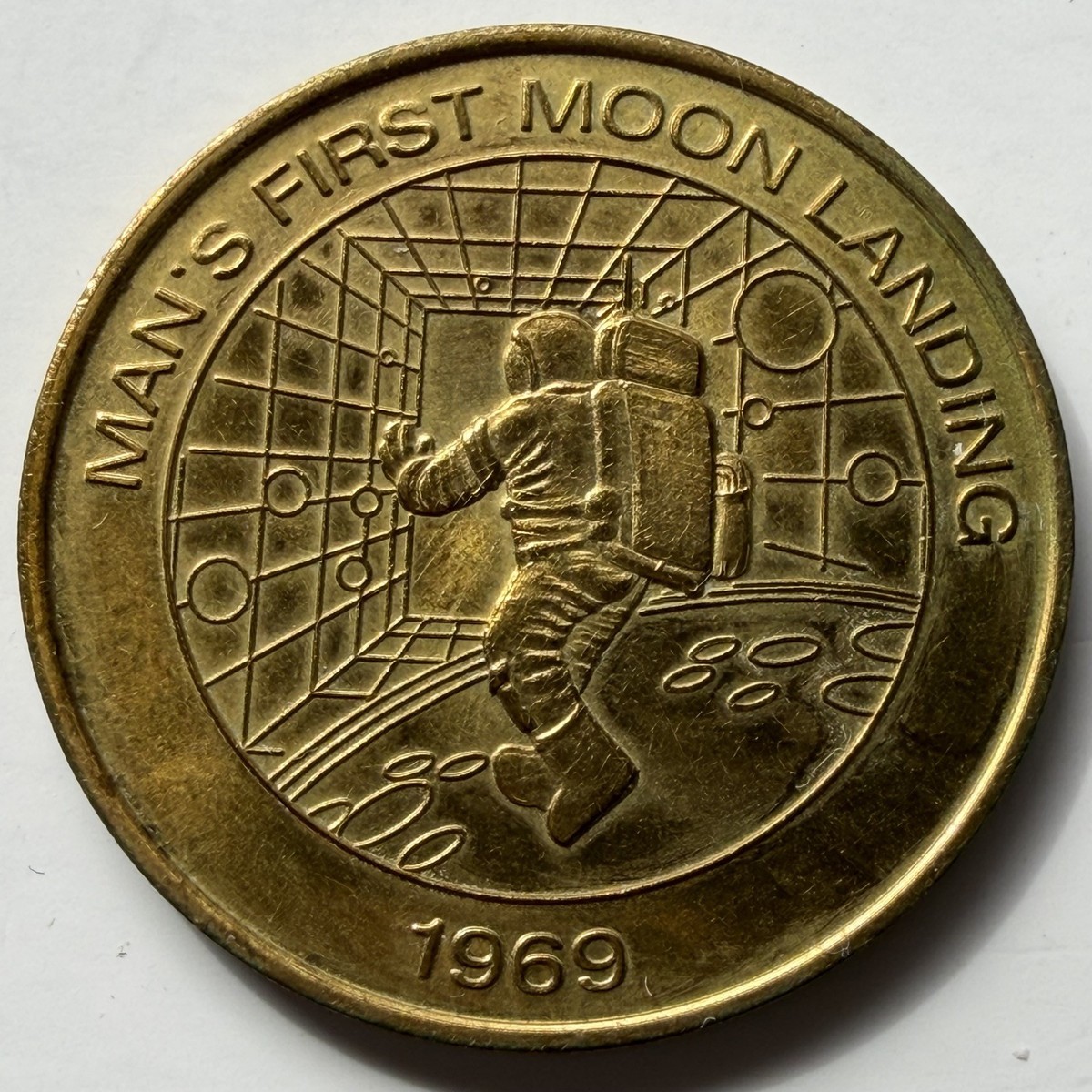 USA, Sunoco Millenium Coin Series 1999 Moon Landing 1969 Brass