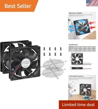 Versatile 24V Cooling Fan Set - Perfect for Electronics, DIY, RV Refrigerators