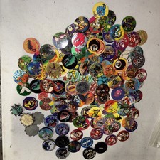 Vintage Lot POGS 90s of 132 MISC Mostly Skull, Athletic, Funny