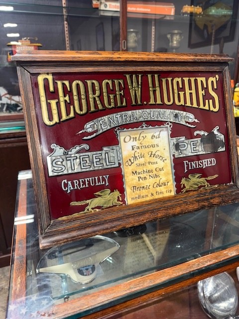 Victorian Advertising Stationers Cupboard – George W. Hughes Pen Display Cabine