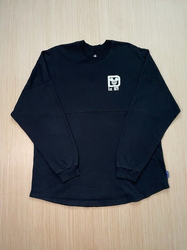 Walt Disney World Spirit Jersey Black Long Sleeve Cotton Size X Large Used