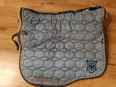 Mattes Lammfell Schabracke Platinum Eurofit  XL Dressur aqua TOP