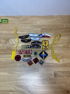 Lot of Misc Cub Scout/Webelos/Boy Scout/Girl Scouts Uniform Items - Patches