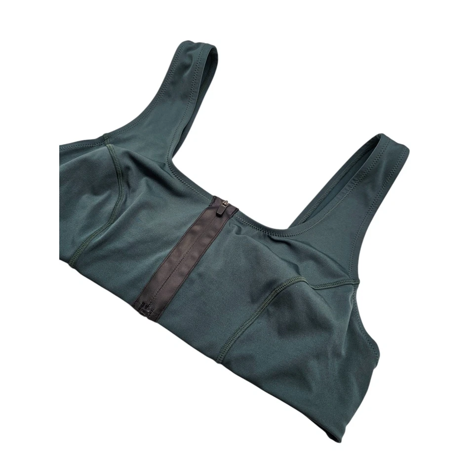 Top de bikini para mujer + Waves para H&M talla 10 cremallera frontal verde azulado oscuro Foto 2 de 4