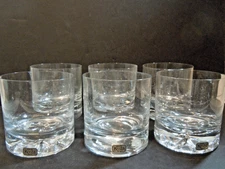 6 Rare Kosta Boda Six Bottoms Double Old Fashion Glasses
