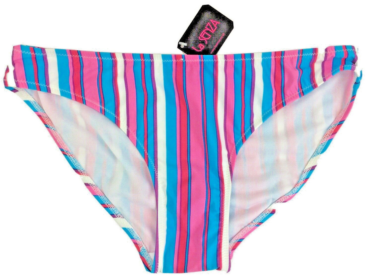 UK 10 LA SENZA Bikini Bottoms Striped Print BNWT