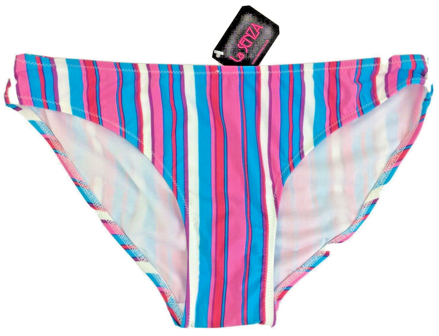 UK 10 LA SENZA Bikini Bottoms Striped Print BNWT