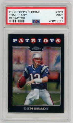 🔥 2008 Topps Chrome Tom Brady Xfractor #TC3 PSA 9 MINT 🔥DON'T MISS OUT 🔥