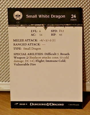 Small White Dragon #59 NUR  Karte Dragoneye, DnD Miniatur Wizard 2003