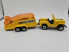 Lesney Matchbox Superfast Glider Transporter Yellow Gliding Club Jeep TP7 Clean