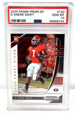2020 Panini Prizm DP D`ANDRE SWIFT RC Rookie Football Card PSA 10 GEM MINT