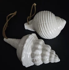 Ceramic Seashell Wall Decor Beach House Decor Nautical Decor Wall Hanging