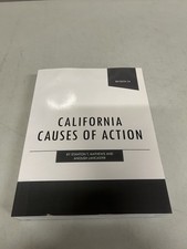 California Cause Of Action 2024 Revision 24 James Publishing