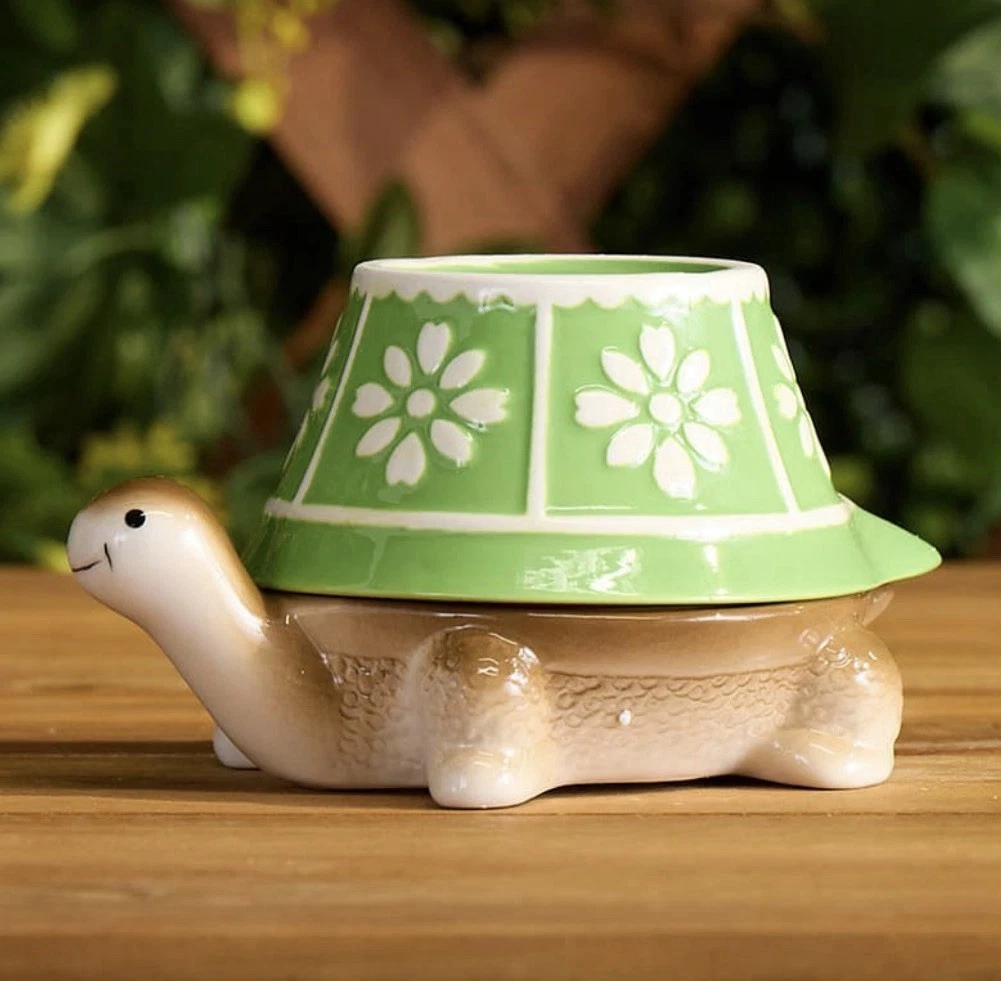 Cracker Barrel Turtle Measuring Cups Set Nesting Ceramic Daisy Floral Stacking
Opens in a new window