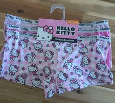 Sanrio Hello Kitty Boyshort Panties 3-Pack Size Medium Juniors Womens 8/10 NEW