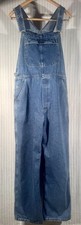 Vintage 90s Bib Overalls Blue Denim Riveted by Lee Utility Size 36" x 30"