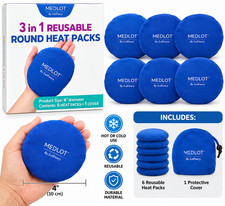Medlot LotFancy 6Pcs Small Round Ice Gel Pack Hot Cold