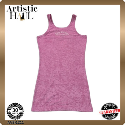 Juicy Couture Pink Tank Dress M Terry Scoop Neck Women's Casual