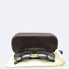 Louis Vuitton Z1080U Black Damier Gold Logo Attitude Navigator Sunglasses