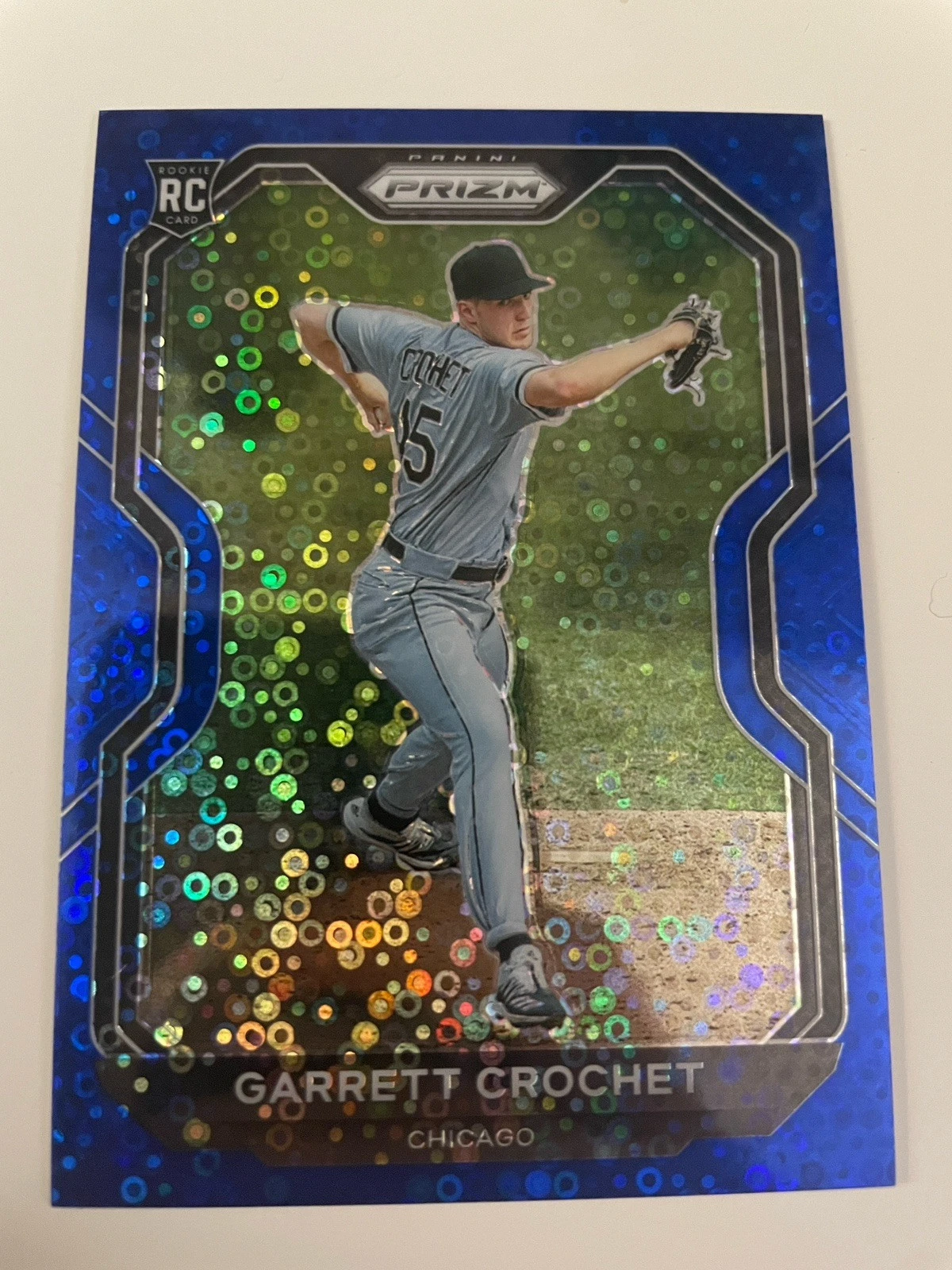 2021 Panini Prizm #45 Garrett Crochet Blue Donut Circles Prizm #/199 Rc Rookie