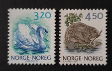 1990 NORWAY NORWEGEN NORGE ANIMALS BIRD SWAN VF MNH