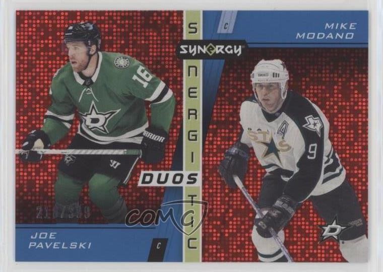 2021-22 Upper Deck Synergy Red 218/399 Joe Pavelski Mike Modano #SD-9 HOF 12ih