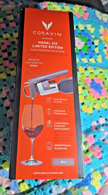 NEW Coravin Model Six Limited Edition Mica w/ Aerator & 3 Capsules Open Box