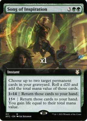 MTG Borderless CMR: Adventures i/t Forgotten Realms AFC Song of Inspiration MINT