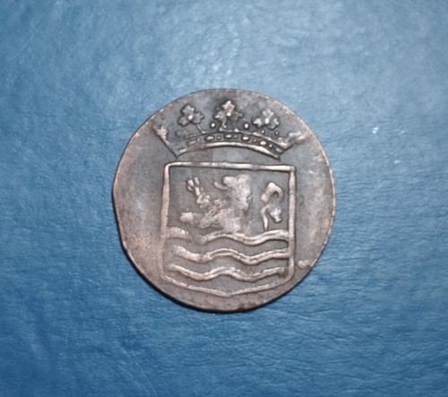 1751 Dutch Netherlands Colonial Voc Duit New York Penny Zeeland Grade Coin_d13 - Picture 2 of 2