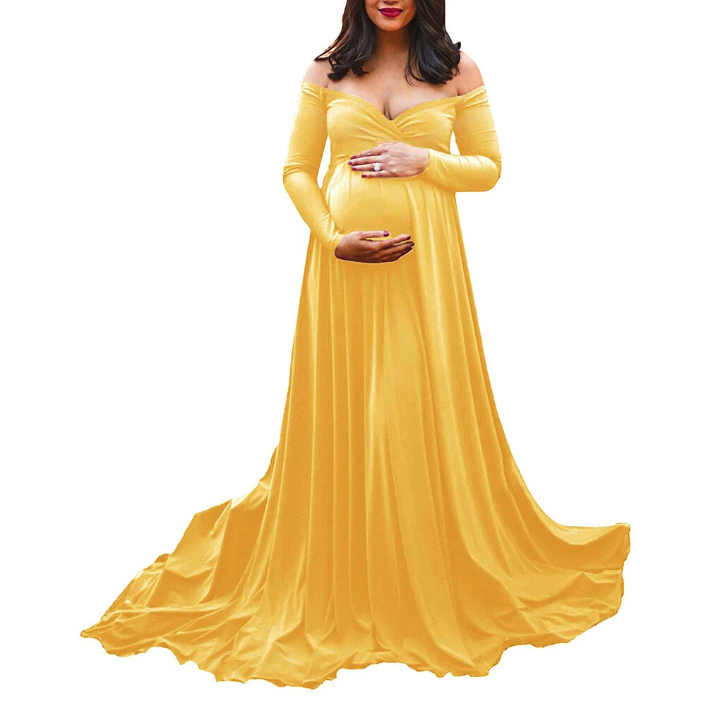 Light yellow maternity clearance dress