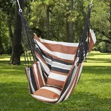 Outdoor Hammock Chair, Canvas Leisure Swing Hanging Chair, Without Pillow Khaki