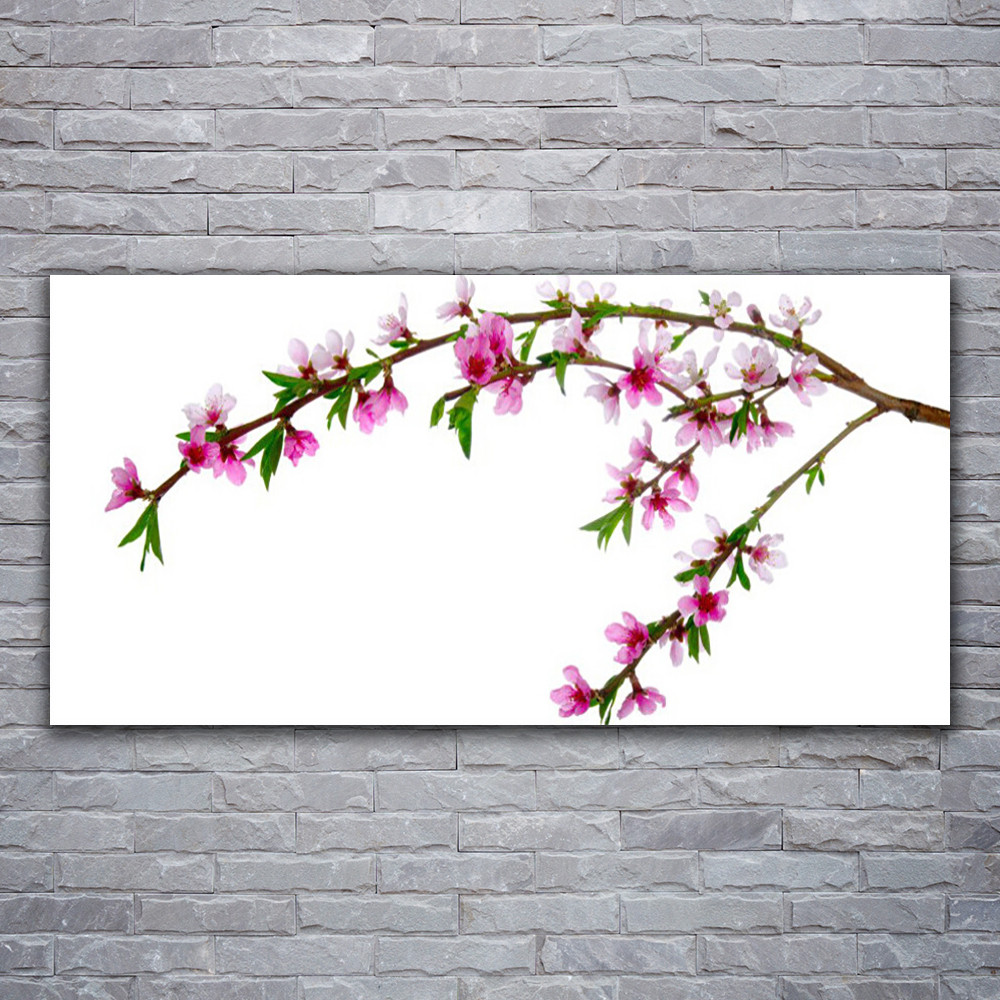 Tableau acrylique 120x60 fleurs pour illuminer un salon sombre