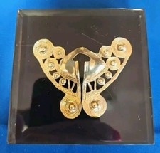 PAPERWEIGHT Replica 22 Karat Filigree Nose Ring Museum of Bogota, Columbia