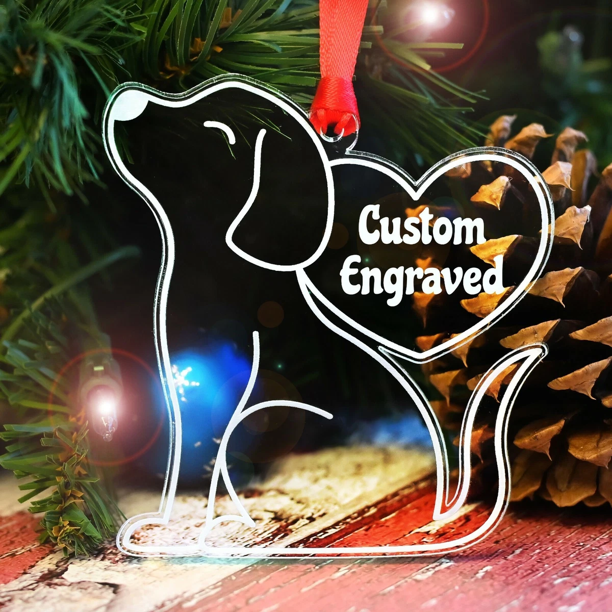 Personalized dog christmas clearance ornaments