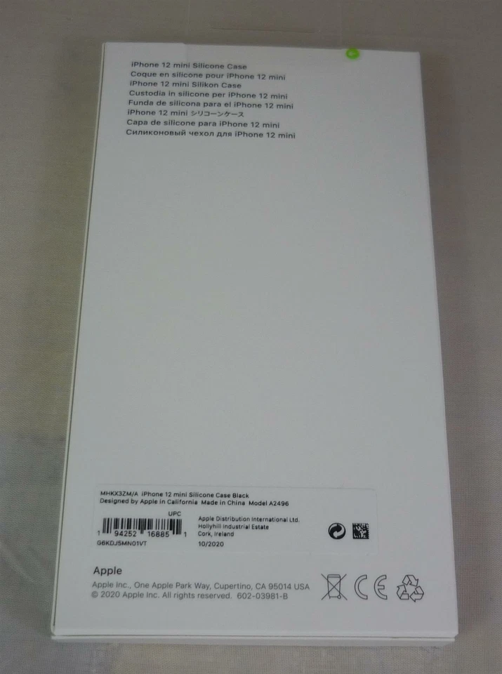 Originale/Ufficiale Apple IPHONE 12 Mini Custodia Silicone Con Magsafe - Nero - - Immagine 3 di 4