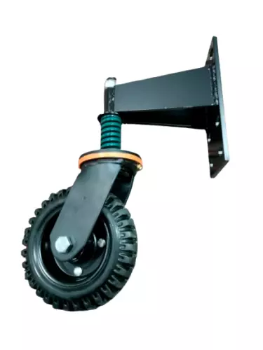 Double Gates Rotation Spring Loaded HEAVY DUTY Casters 2x Gate Wheels Swing - Picture 4 of 17