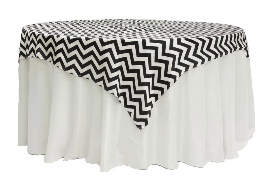 Chevron Tablecloth Square Overlay 54 Inch By Broward Linens (Variety Colors) - Image 3 of 3