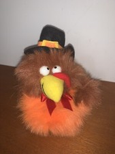 Russ Berrie GOBBLES the Thanksgiving Pilgrim TURKEY 7 Soft Pets 90S Vintage
