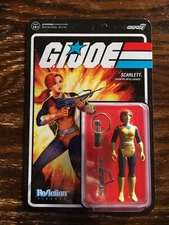 SUPER 7 GI SCARLETT INTELLIGENCE OFFICER RETRO 3.75 REACTION FIGURES UNPUNCHED