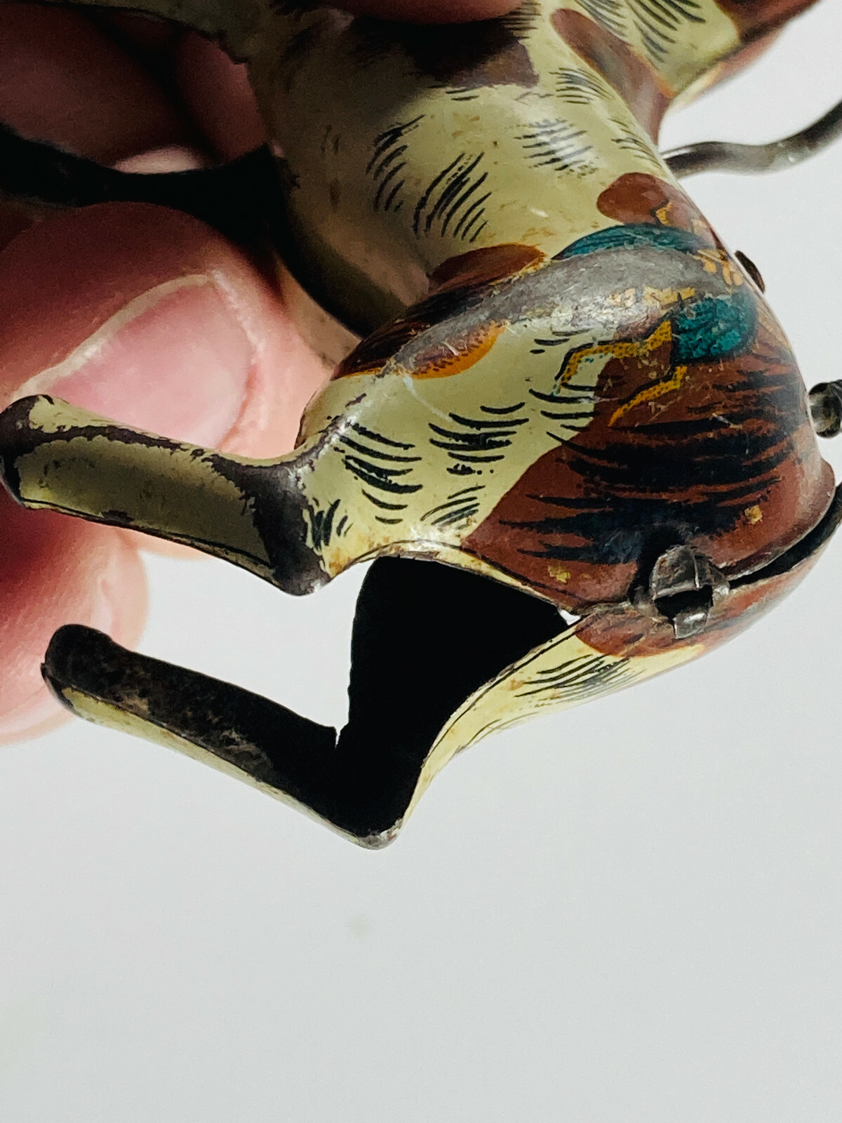 Alps vtg Japan Tin Litho Hunting Dog w/ Bug Wind Up Toy REPAIR eBay