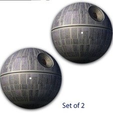 Set of 2 Death Star Galactic Slipmat Turntable 12" LP Scratch Pad Slip Mat DJ x2
