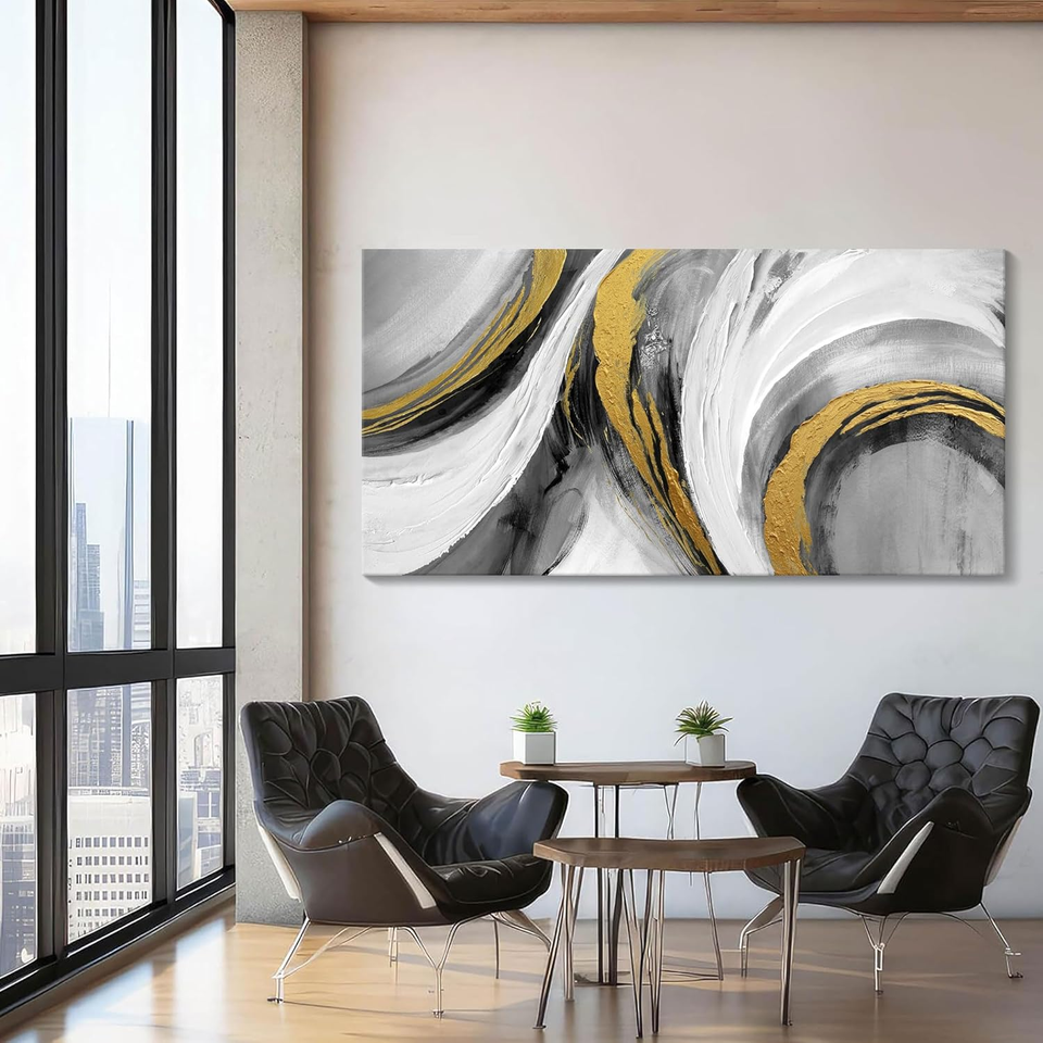 Abstract Canvas Wall Art Large Wall Pictures for Living Room Black