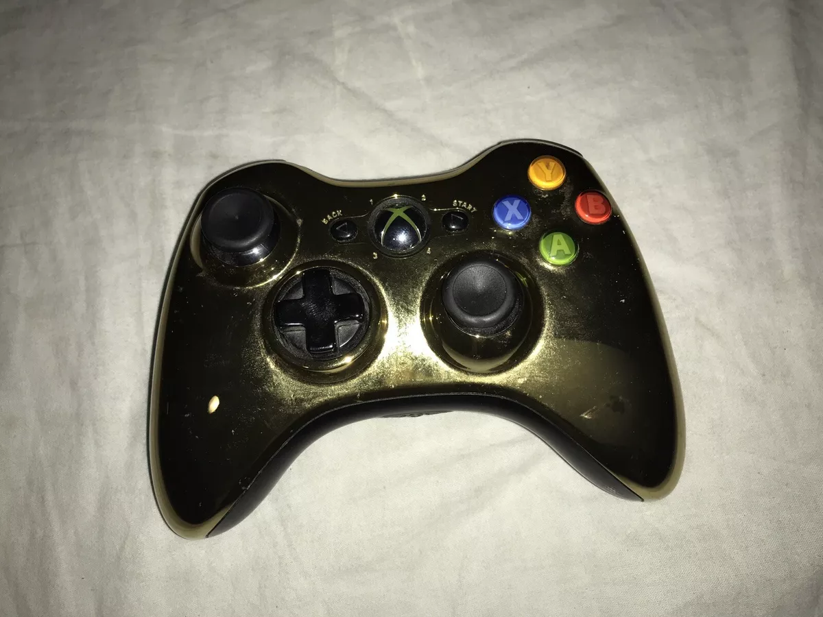 Microsoft Xbox 360 Wireless Gold Chrome Special Edition Controller