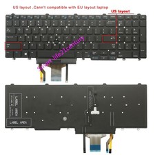 New US Backlit Keyboard for Dell Latitude E5550/E5570/E5580/E5590 5580 5590 5591