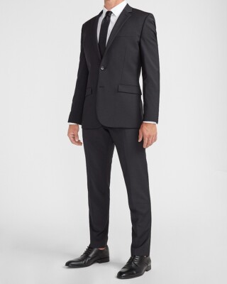 NEW EXPRESS $118 BLACK EXTRA SLIM MODERN TECH SUIT PANT SZ 34/30