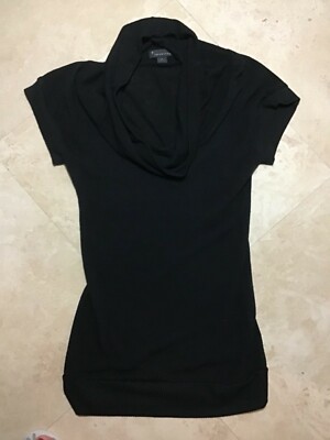 FOREVER  21 JUNIOR KNIT TOP BLACK SWEATER MEDIUM POLYESTER RAYON NEW
