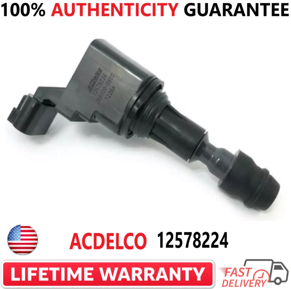 4 bobinas de ignição ACDELCO para 2005-2017 Buick Chevrolet GMC Pontiac 12578224 fabricante de equipamento original - Imagem 2 de 4