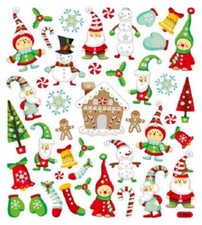 Scrapbooking Crafts Stickers Holiday Magic Christmas Santa Gingerbread House