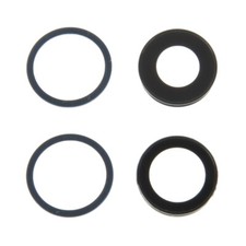 Glass Camera Lens with Bezel Set Back Set of 2 for Apple iPhone 12 Mini Blue