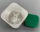 20 2015 US 1ozt .999 Silver Eagle $1 BU w/ spots tube L25140